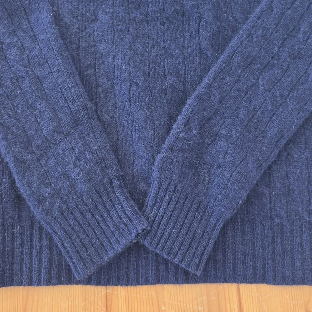 RALPH LAUREN B Label Knitted Cashmere Sweater Navy Blue Size M - Picture 9 of 13